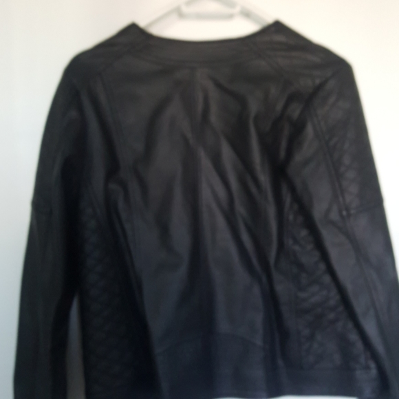 Faux leather Nuage casual black fall jacket - Picture 2 of 3